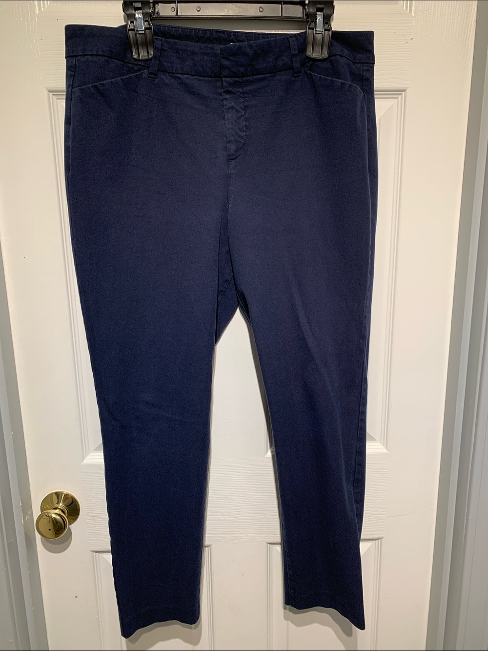 Old Navy Dark Navy Straight-Leg Women’s casual pixie high rise pants